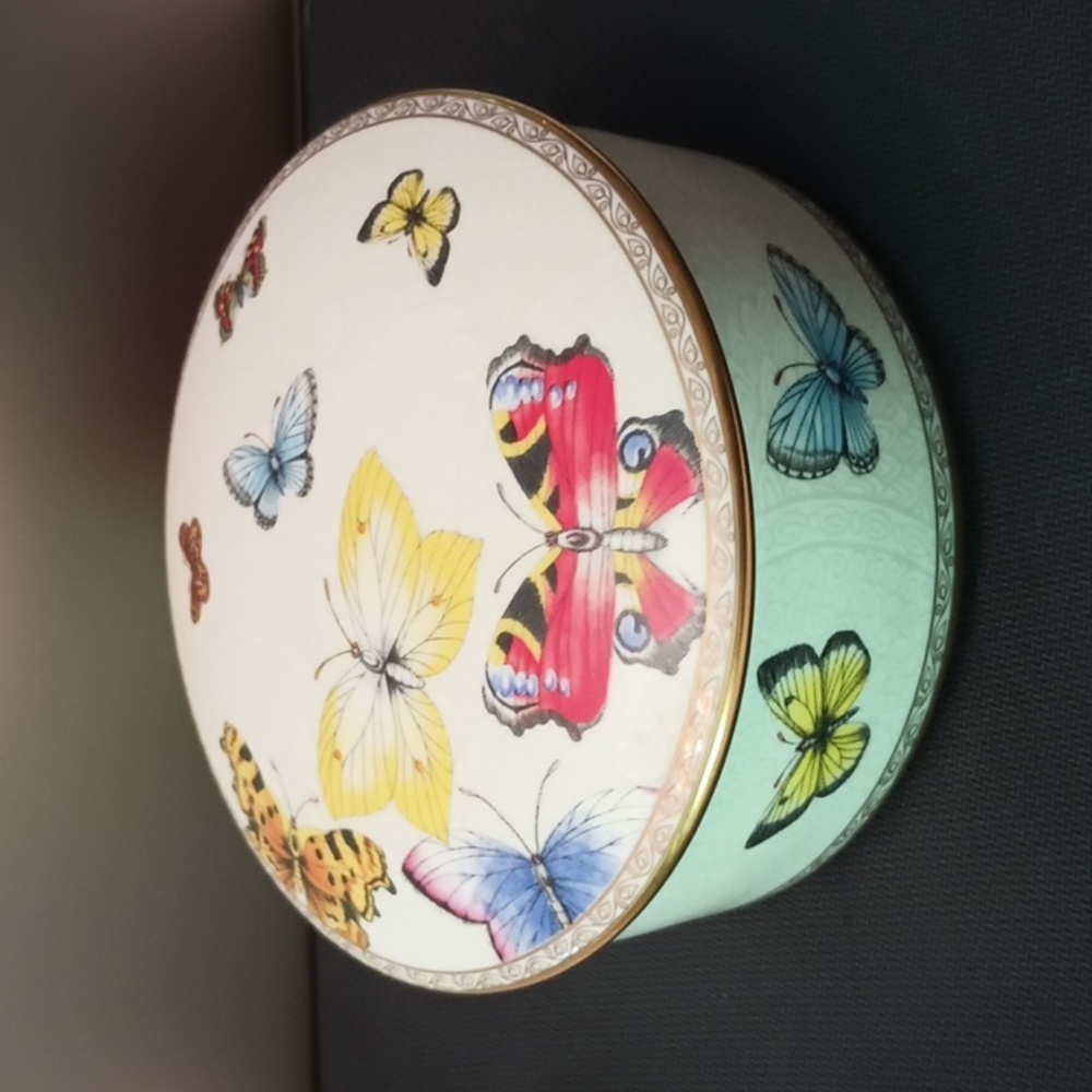 Butterfly jewelry box fine bone china made by Prouna